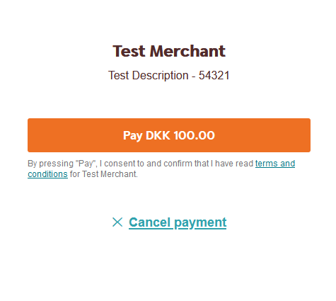 screenshot of the Swedbank Pay landing page